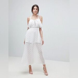 Lioness midi dress with 3D flowers